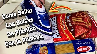 Como SELLAR BOLSAS de Plástico con la PLANCHA ✨TRUCO✨ [upl. by Nnaillij]