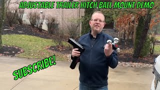 Adjustable trailer hitch ball mount Triball hitch Demo and review [upl. by Hpejsoj]