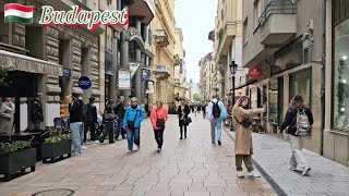 🇭🇺 Budapest Hungary Walk along Vaci Street in Budapest in October [upl. by Heurlin]