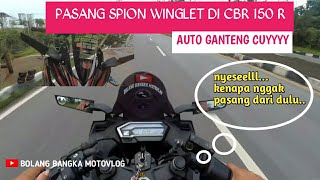 PASANG SPION WINGLET DI CBR 150 R  Unboxing Dan Review [upl. by Lilla]