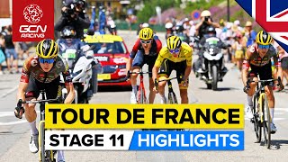 Vingagaard Cracks Pogačar To Take Yellow  Tour De France 2022 Stage 11 Highlights [upl. by Pickard]