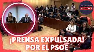 DIPUTADO DEL PSOE EXPULSA A LOS PERIODISTAS POR DECLARACIÓN DE BEGOÑA GÓMEZ EN LA ASAMBLEA DE MADRID [upl. by Yrrok]