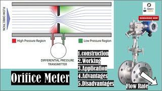 Orifice Meter Construction working Application Advantages amp Disadvantages [upl. by Icyaj]