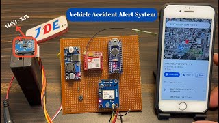 Vehicle Accident Alert System Using ADXl335 Sensor With GPS And GSM [upl. by Icart]