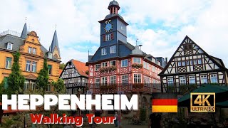 Walking Tour of HEPPENHEIM 4K 🇩🇪 60fps UHD [upl. by Bouton]