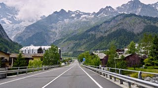 4K Scenic Drive  Séez France to Courmayeur Italy via Little Saint Bernard Pass [upl. by Biamonte]