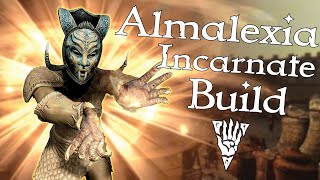 Skyrim Builds  Almalexia Incarnate  Tribunal Goddess Battlemage [upl. by Gisela]