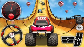 Monster Truck Mega Ramp Extreme Racing  Unbelievable Car Stunt Games Simulator  Android GamePlay [upl. by Nylhsa]