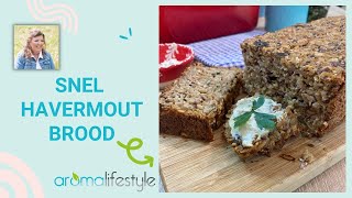 Havermoutbrood recept snel en makkelijk Zonder meel en gist [upl. by Merle]