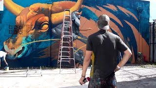 MY FIRST MURAL AT MIAMI ART BASEL  Kiptoe [upl. by Pammie]