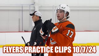 Philadelphia Flyers Practice Clips  10724 [upl. by Naitsyrk263]