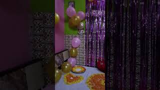 New born baby girl ke liye welcome decoration [upl. by Yerag]