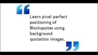 Blockquote Styling using Background Images [upl. by Gerita]