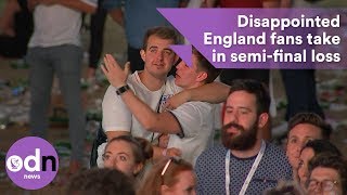 Disappointed England fans take in semifinal loss [upl. by Gautea723]