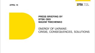 Energy in Ukraine crisis consequences solutions Part 1 [upl. by Kushner]