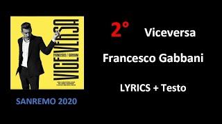 2° Viceversa – Francesco Gabbani OFFICIAL SANREMO LYRICS  Testo [upl. by Laira]