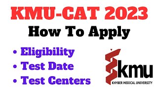 KMUCAT Test 2023  KMUCAT How To Apply Online  KMU Admissions 2023  Nursing Admissions KMUCAT [upl. by Samot]