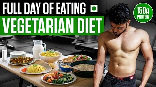 Vegetarian Diet Of 150g Protein  Full day Of Eating Vegetarian Diet For Bodybuilding [upl. by Hosea705]