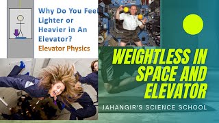 Physics Weightlessness in Space and Elevator weightlessness experience [upl. by Annairoc]