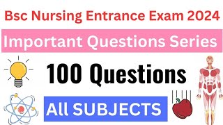 Bsc Nursing Entrance Exam 2024  Bsc Nursing Entrance Exam Previous Year Question Paper CNET 2024 [upl. by Hait]