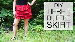 How to Sew a Tiered Ruffle Skirt  DIY Tutorial [upl. by Katie953]