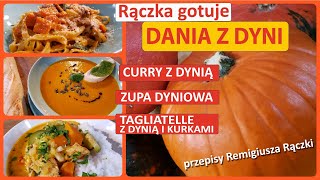 Rączka gotuje curry z dynią taglietelle z dynią i kurkami zupa dyniowa [upl. by Comptom]