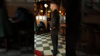 Bar Fight  Irish Pub Confrontation  Bartender Faces Off with Unruly Patron  Caught on Camera [upl. by Ennaillek462]