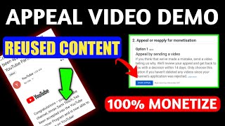 APPEAL Video Demo  How To Make APPEAL VIDEO for YouTube  APPEAL for Monetization [upl. by Solokin661]