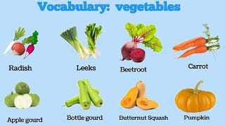 Vegetables name in English  Vocabulary with pictures  Vegetables name [upl. by Ronal]