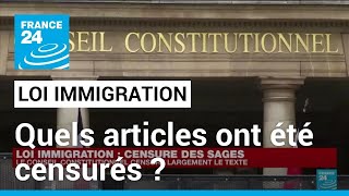 Loi immigration  quels articles du texte ont été censurés par le Conseil constitutionnel [upl. by Tedi780]