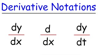 dydx ddx and dydt  Derivative Notations in Calculus [upl. by Ttennaej]