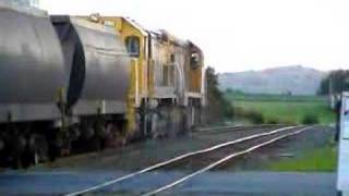 Train hits road surface [upl. by Harmonie]