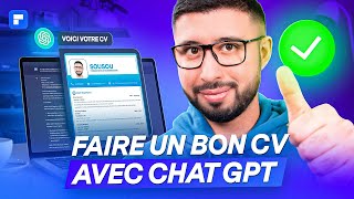 Comment faire un bon CV et une lettre de motivation avec Chat GPT [upl. by Kalagher]