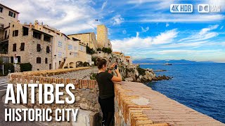 Visit Antibes The IdyllicTown On The Mediterranean  🇫🇷 France 4K HDR Walking Tour [upl. by Yelbmik548]