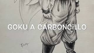 Dibujando a Goku carboncillo Drawing Goku charcoal [upl. by Ertha]