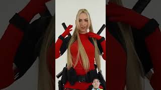 Lady DEADPOOL deadpool marvel cosplay music starwars blackwidow pop transition [upl. by Nairdad]