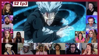 One Punch Man Season 2 Episode 3 Reaction Mashup  ワンパンマン Episode 15 [upl. by Lema]