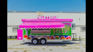 foodtrailer  remolques RDN 8x18pies wrap paleteria la Reyna Michoacana newmexico [upl. by Maidy]