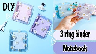 How to make 3 ring binder notebook  Diy mini journal notebook  3 ring binder journal notebook [upl. by Llahsram870]