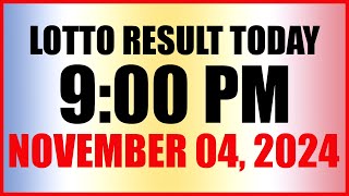 Lotto Result Today 9pm Draw November 4 2024 Swertres Ez2 Pcso [upl. by Nyleda]