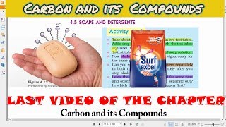 Carbon and its Compounds  Ch 4  Part 6  Soaps and detergents  Class 10 ncert Science [upl. by Leyameg]