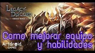 GUIA LEGACY OF DISCORD En Español Como mejorar equipo y habilidades [upl. by Araec]