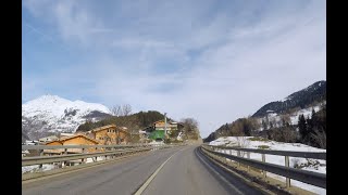 Driving In Switzerland Wallis  From Naters To Fiesch [upl. by Mccartan719]