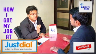 Full Job interview in JustDial  for FRESHERS  Honest Engineering Campus Placements [upl. by Ykcub]