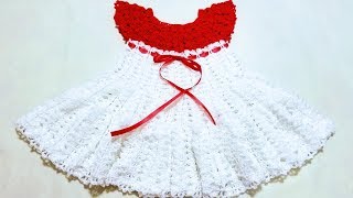 VESTIDITO A CROCHETganchillo para niña👗1 [upl. by Tyika]