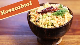 Kosambari  Quick amp Healthy Vegetarian Salad Recipe  Divine Taste With Anushruti [upl. by Soisanahta]