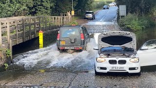 Rufford Ford  Vehicles vs Flooded Ford compilation  38 [upl. by Ttezil]