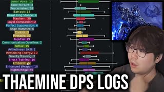 LOST ARK THAEMINE DPS DATA SO FAR PROG VS RECLEAR  ZEALS REACTS [upl. by Larrad]