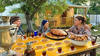 Traditional Azerbaijani Desserts  Preparation of Helva Shekerbura and Walnut Baklava in Tandoor [upl. by Nanyk]