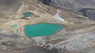 Drone footage of Emerald Lakes TONGARIRO National Park NZ [upl. by Jase]